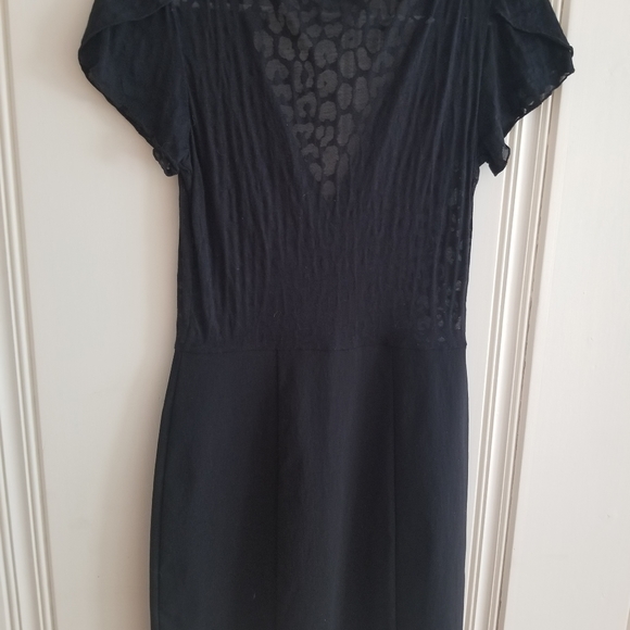 😎 Black Leopard Print Sheer Express Dress 😎 - Picture 4 of 5